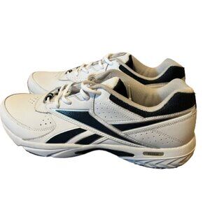 Men's Reebok White & Navy Walk-Around Sneakers - 12